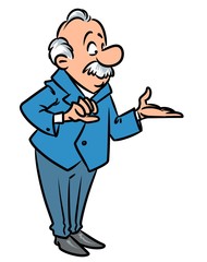 Professor cartoon illustration isolated image character