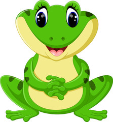 Cute frog cartoon
