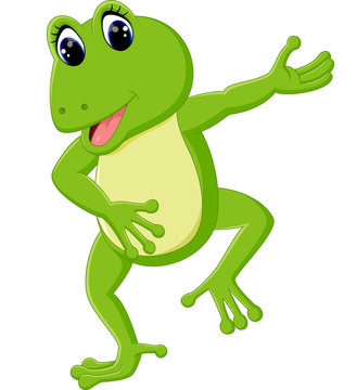 illustration of Cute frog cartoon