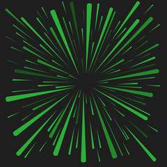 Traveling In Space Concept. Warp Stars. Explosion. Ray Galaxy. Abstract Background. Vector Illustration.