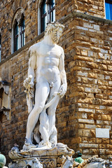 Statue of the Neptune on the Piazza della Signoria in Florence