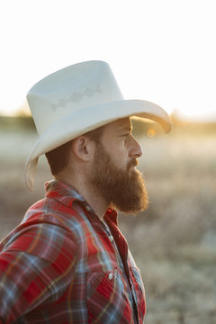 Portrait of a cowboy man
