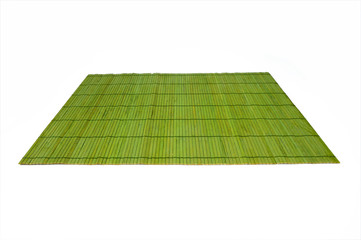 green bamboo table mat