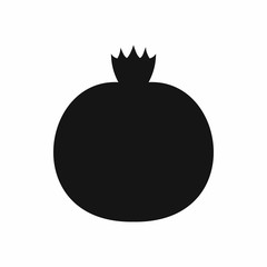 Ripe pomegranate icon, simple style
