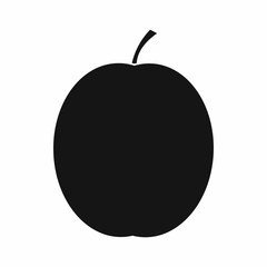 Fresh apricot icon, simple style
