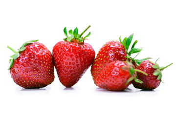 Strawberries isolated on a white