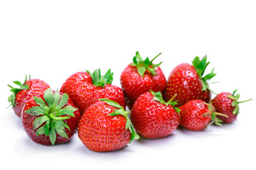 Strawberries isolated on a white