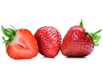 Strawberries isolated on a white