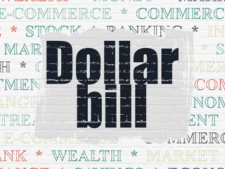 Obraz premium Banking concept: Dollar Bill on wall background