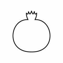 Ripe pomegranate icon, outline style