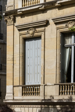 Shuttered old window, upstairs Paris.