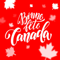 Bonne Fete Canada Day greeting card in French