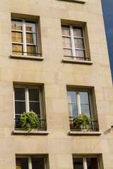 Fototapeta premium Old residential building front, Paris.