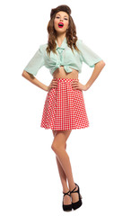 Pinup girl isolated