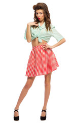 Pinup girl isolated