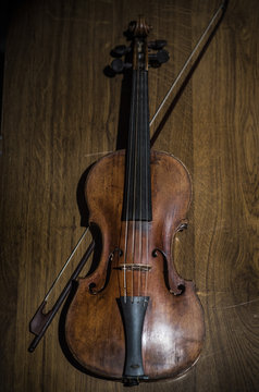 Closeup of a violin