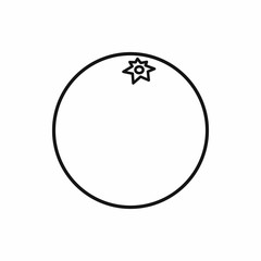 Mandarin icon, outline style