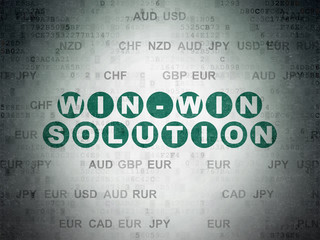 Obraz premium Business concept: Win-win Solution on Digital Data Paper background