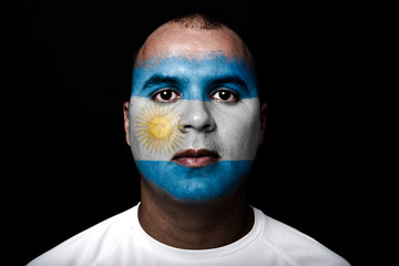 Man with Argentina flag