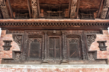 Facade of a traditional nepali palace