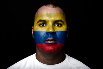 Man with Colombia flag
