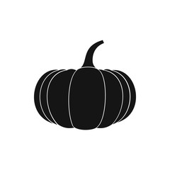 Ripe pumpkin icon, simple style