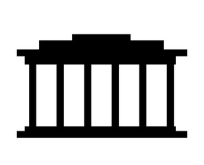 court building isolated icon design 