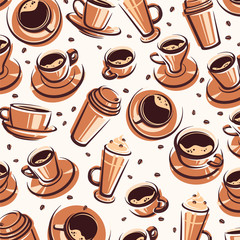 Coffee background. Vector 