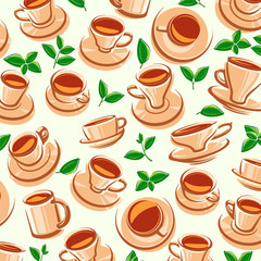 Tea background. Vector