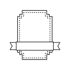 badge with ribbon isolated design 
