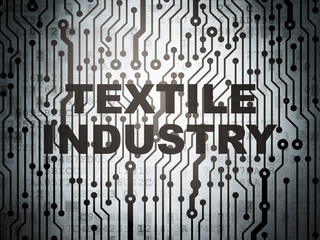 Manufacuring concept: circuit board with Textile Industry