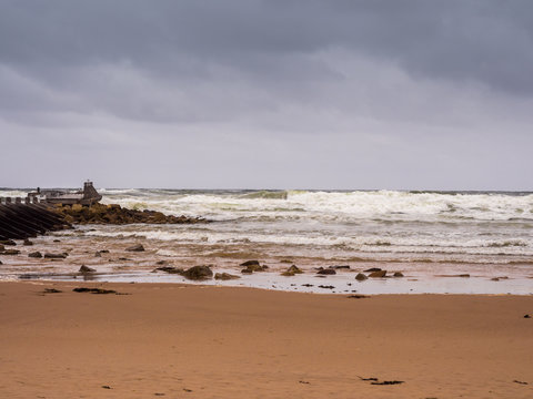 Beautiful golden sands at Lossiemouth beach, Lossiemouth, Morray Firth, Scotland, UK,