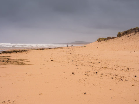 Beautiful golden sands at Lossiemouth beach, Lossiemouth, Morray Firth, Scotland, UK,