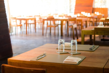 glasses on dining table