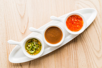 set of sauces
