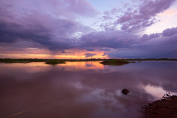 Riverside / beautiful sky / sunset / Nature.