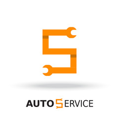 Logo template, layout for auto service