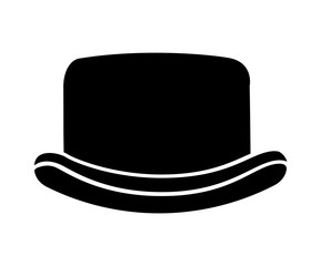 elegant hat hipster style  isolated icon design