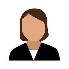 avatar woman wearing black and white shirt over isolated background,vector illustration