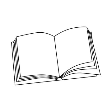 open book outline drawing clip art preview