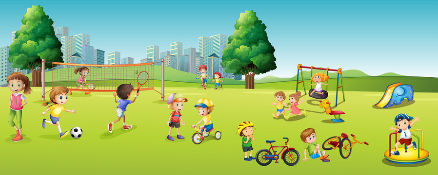 Kids playground drawing hi-res stock photography and images - Alamy
