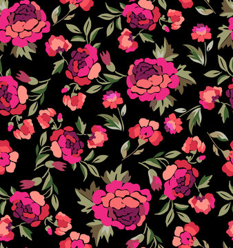 Manton shawl - Spanish Floral Print - seamless background