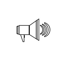 simple megaphone , Vector illustration over white background