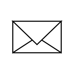 simple envelope black over white background