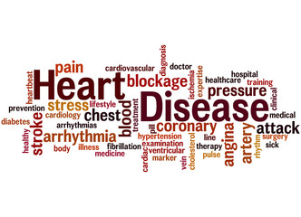 Heart Disease, word cloud concept 9