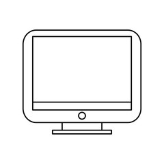 computer monitor , Vector illustration over white background