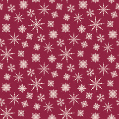 Seamless winter background with snowflakes