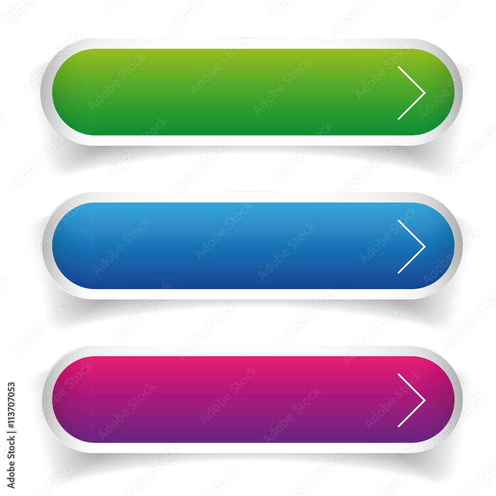 Poster vector button set