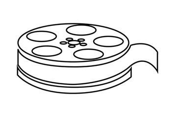 film reel , Vector illustration over white background