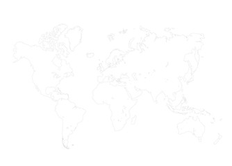 Fototapeta na wymiar world map contour